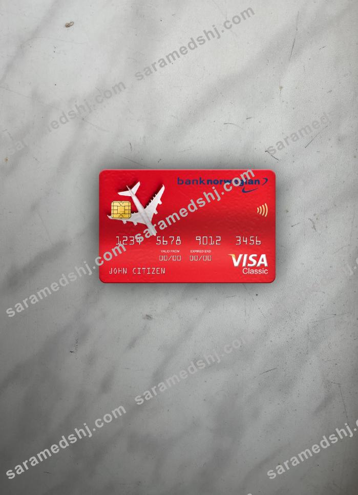 Norway Bank Norwegian AS bank visa classic card photolook front